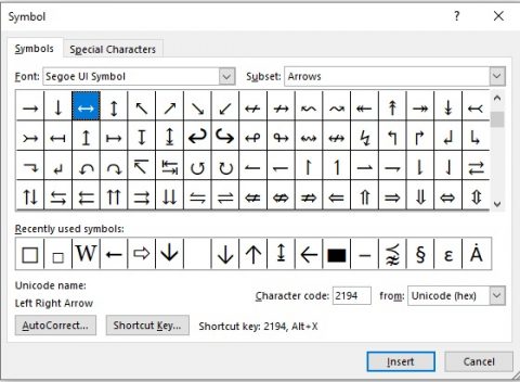 How to write/type left right arrow sign/symbol on keyboard- Alt + 29 ...