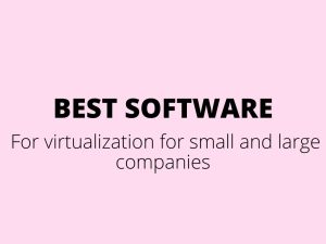 Best software for virtualization (not just your PC or machine) for small and large companies