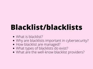 Blacklist or blacklists - what is that