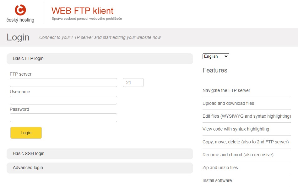 Web FTP client