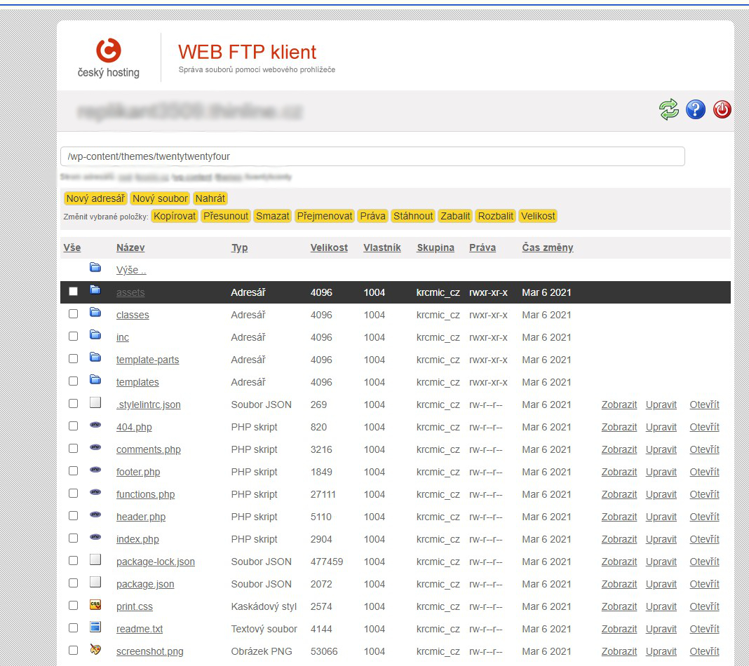 Web FTP file manager cloud